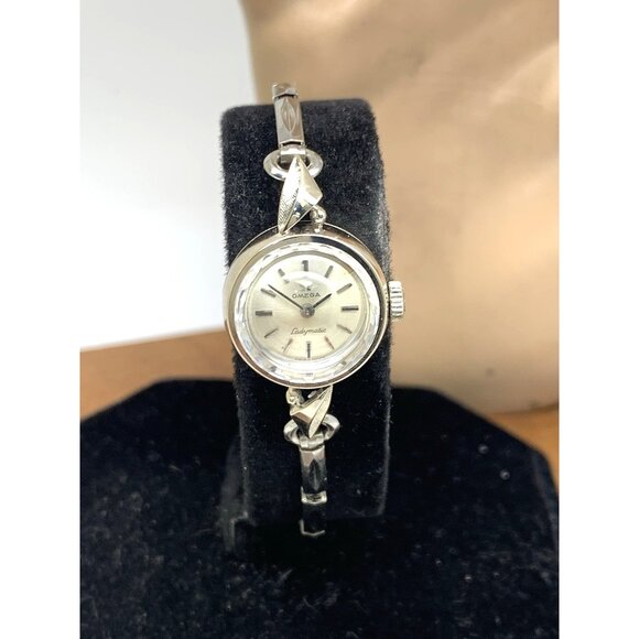 Omega Women's Watch 14k White Gold Case Vintage 70's Swiss Automatic Petite 17mm - Picture 14 of 15